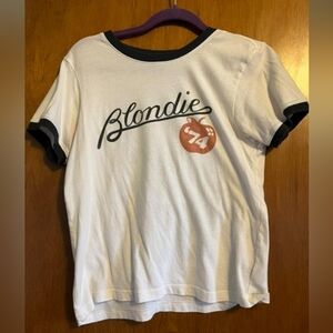 S Blondie Band White T Shirt. NYC 1974